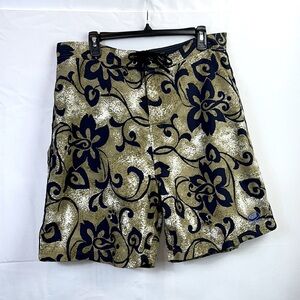 Gotcha Mens Swim Shorts with Velcro Fly and tie closure and back pocket like new